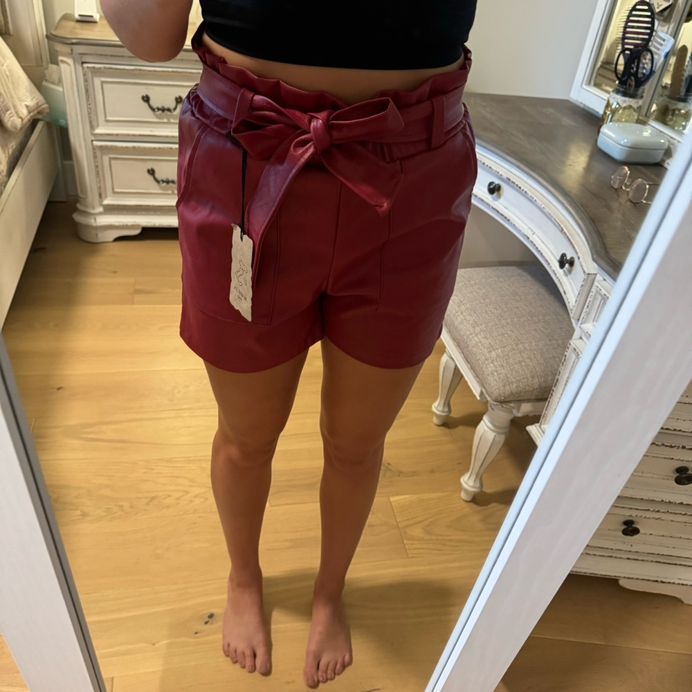 Authentic Italian Leather Shorts - Picture 3 of 5